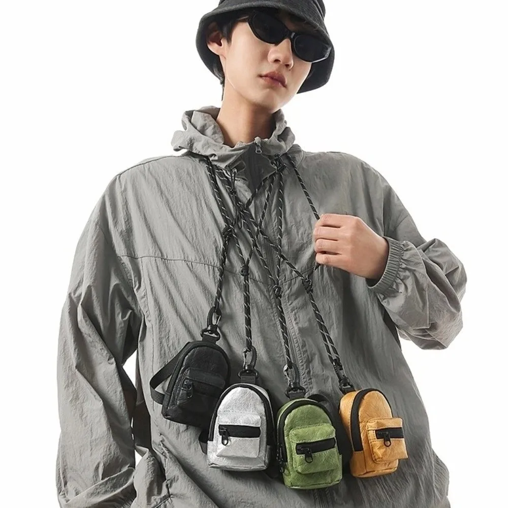 

Waterproof Men Coin Purse Pendant Card Holder Mountain Keychain Men Mini Wallet Zipper Pouch Nylon Small Storage Bag Student