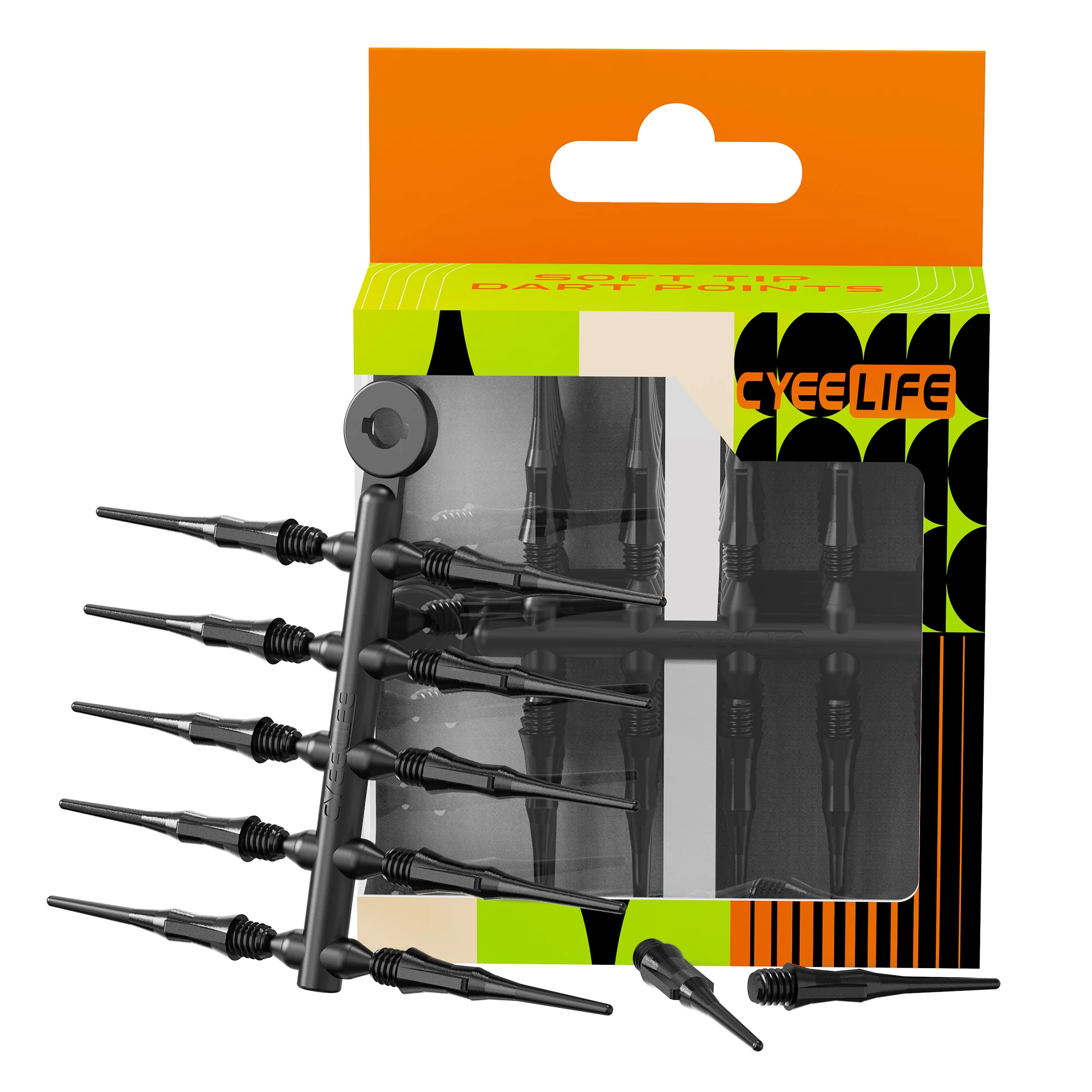 CyeeLife 50PCS High Precision Electronic Dart Plastic Professional Durable Soft Tip Points Needle Replacement Set Accessories