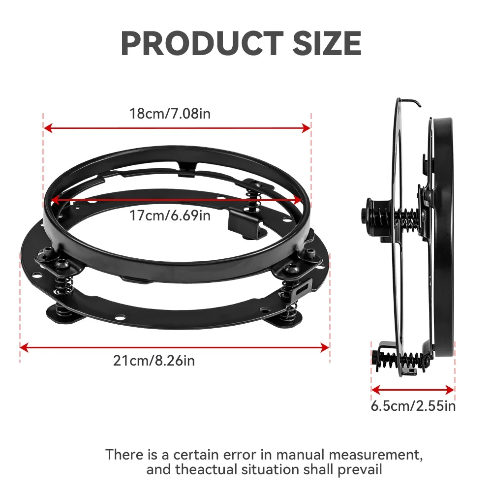 7inch Motorcycle LED Headlight Mounting Bracket Round Ring Headlamp Mount Lamp Holder Brackets For Harley Wrangler