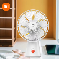 XIAOMI Mijia Portable Desk Fan 4 Speed Rechargeable Handheld Electric Fans Cordless Air Cooling Home Office Desktop Mobile Fan