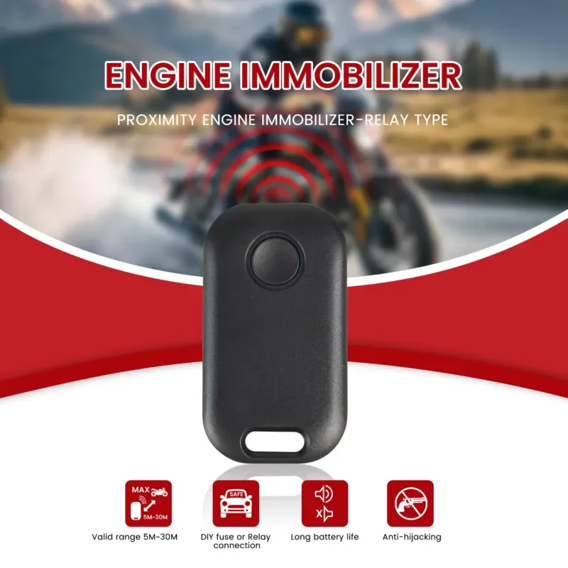 Picture 4: Power Engine Lock Car Alarm Security System 2.4Ghz Relay Type Proximity Motorcycle Engine Immobilizer