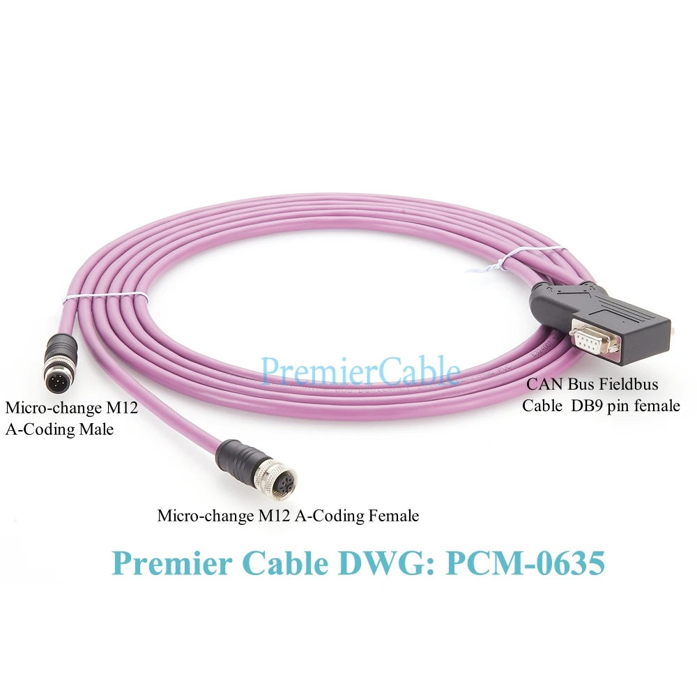 CAN-Bus CANopen PLC-Adapter 35 ° DB9 zu M12 A-Code 5-Pin-Kabel für Gateway zu Feldbus, kompatibel mit SUBCON-PLUS-CAN/35/PG/M12 – Detail 2