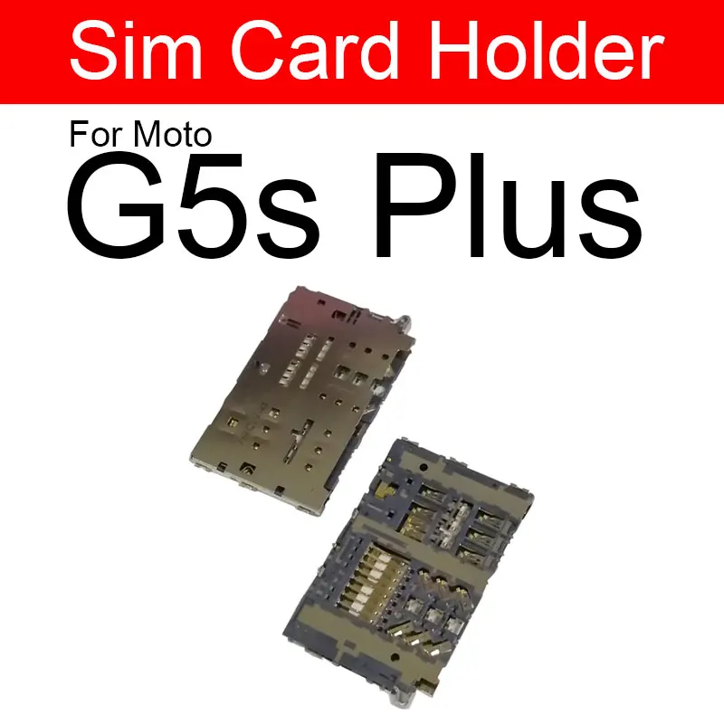 SIM &  Card Tray For Moto Motorola G5s Plus Memory Card Holder Sim Adapter Slot Socket Flex Ribbon Cable Repair Replacement