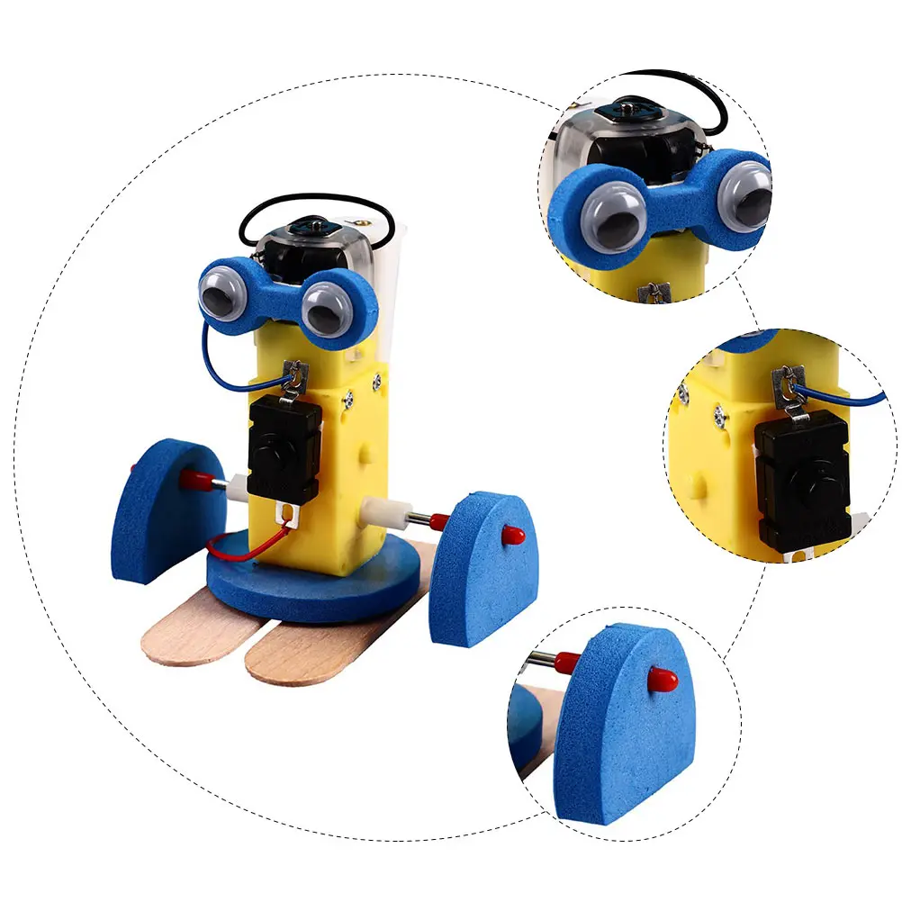 1 set Robot strisciante Materiale di assemblaggio Giocattolo educativo Puzzle per bambini Promuove la coordinazione occhio-mano Stretches sul lavoro di squadra