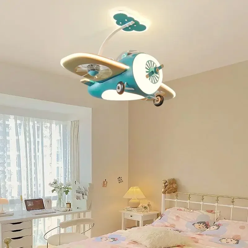 2026 Nordic Lamp Modern Led Ceiling Light Without Blades Kids Bedroom Multifunctional Ceiling Fan Lighting Fixture LED Remote
