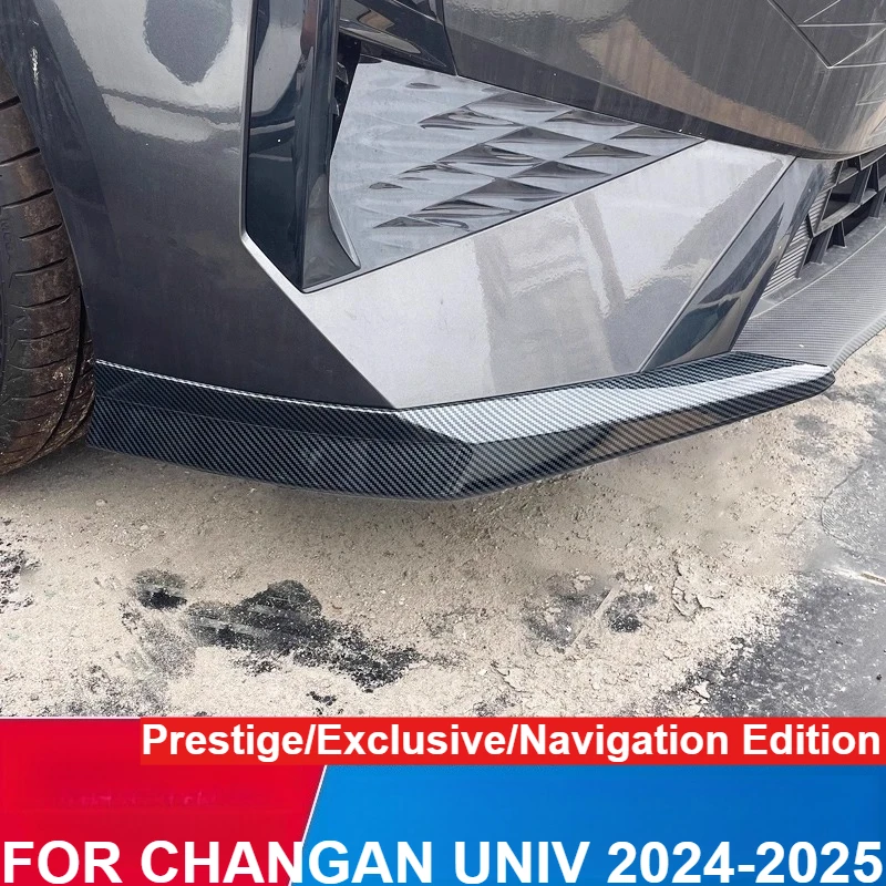 

Боковая защита переднего бампера, наклейка, накладки, угловая полоса переднего бампера из АБС-пластика для CHANGAN UNIV 2024-2025, внешние аксессуары