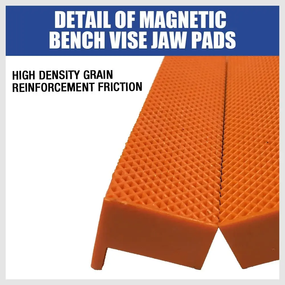 6" Magnetic Retention Vice Jaw Pads Grips Bench Vise Protector Magnetic Soft Vise Jaws Pad Multi-groove Mill Cutter Vise Holder