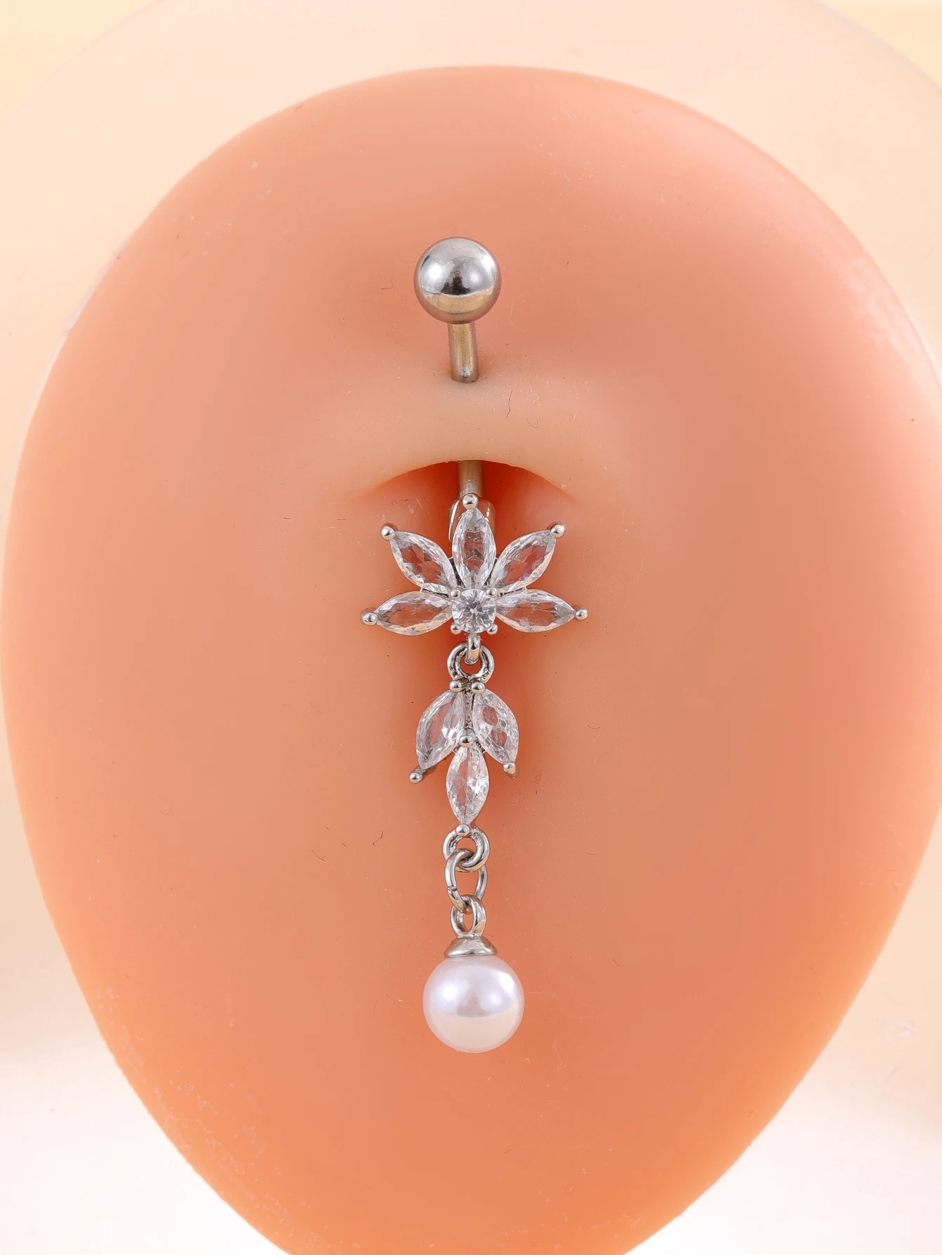 3-6 Teile/los Chirurgenstahl Kristall Bauchnabelpiercing Set 14G Schlange Perle Herz Bauchnabelpiercing Nombril Umbigo Bulk Nabelringe – Detail 7