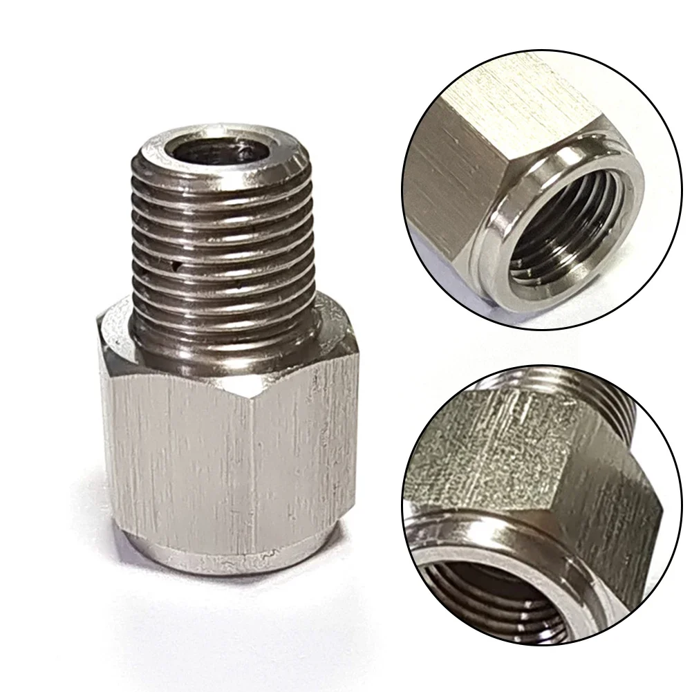 Adattatore per manometro olio in acciaio inossidabile 1/8NPT maschio a M10x1.0 femmina sostituzione adattatore sensore pressione olio