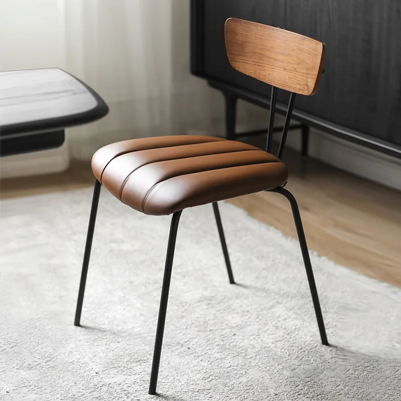 

Retro minimalist dining chair backrest home living room designer creative Nordic ins negotiate medieval wabi-sabi chair