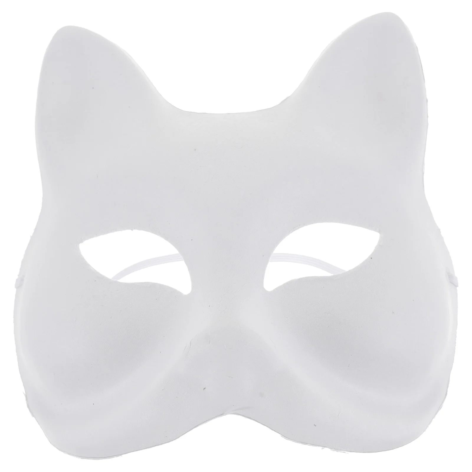 6Pcs Unfinished Halloween Wolf Costume Mask Funny White Paper Blank Hand Painted Mask Costume Accessory (Fox)