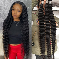 38 40inch Long Raw Human Hair Bundle Brazilian Loose Deep Wave Hair Extension Remy Hair Weave Bundles 1/3/4 Deal For Black Women
