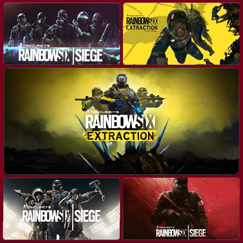 Cool Game Siege R-Rainbow Six Mauspad, großes Gaming-Mauspad mit genähten Kanten, verdickte Schreibtischunterlage für PC