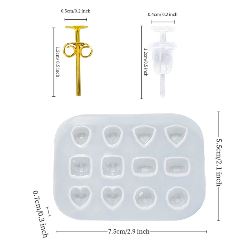 ZB91 Versatile stampo per orecchini Orecchini a bottone Accessori Forniture per gioielli fai-da-te