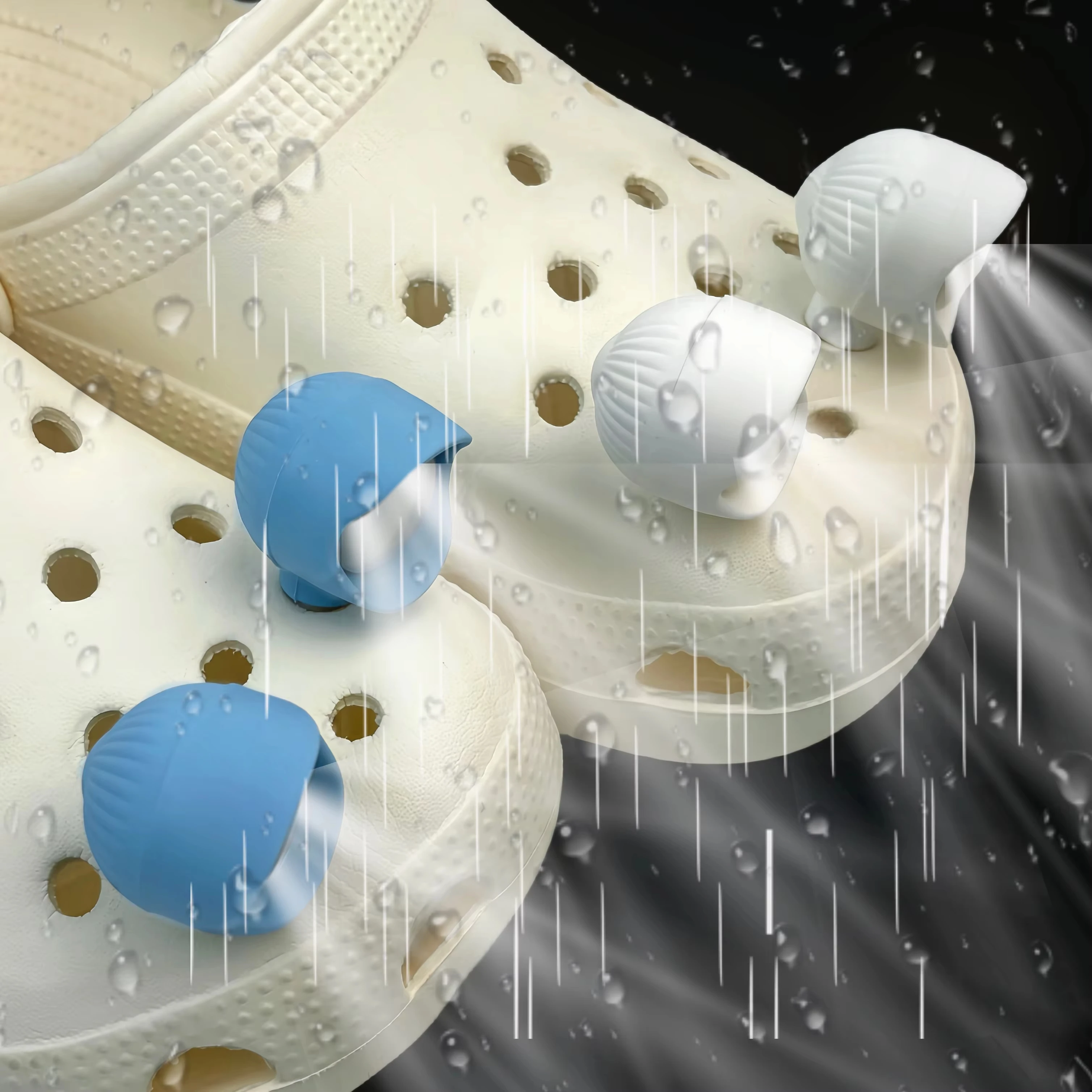 New2PCS LED أضواء الأحذية البلاستيكية العلوي الأحذية السحر اكسسوارات للركوب الليلية الأنشطة في الهواء الطلق النعال زر 3 طرق الإضاءة #5