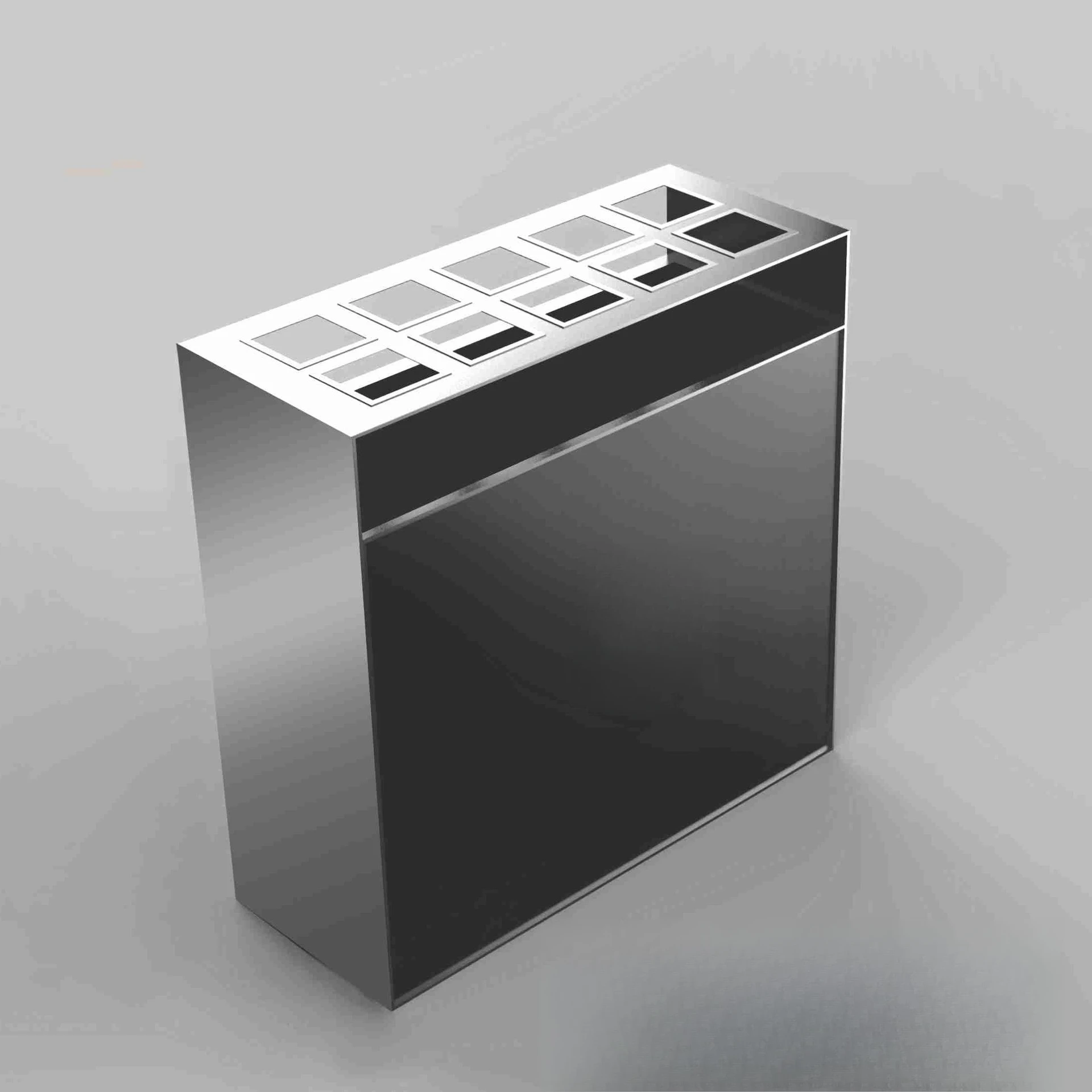 صندوق إضاءة من الفولاذ المقاوم للصدأ في الهواء الطلق من العقارات، طلاء إعلاني معدني مضيء