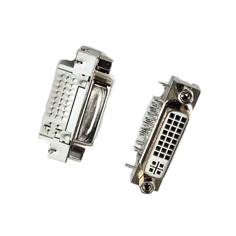 2PCS DVI24+1/5 Solder-wire Male/Female Header DVI-I Connector Bent Female-header 90/180-degree DVI Adapter Plug Terminal