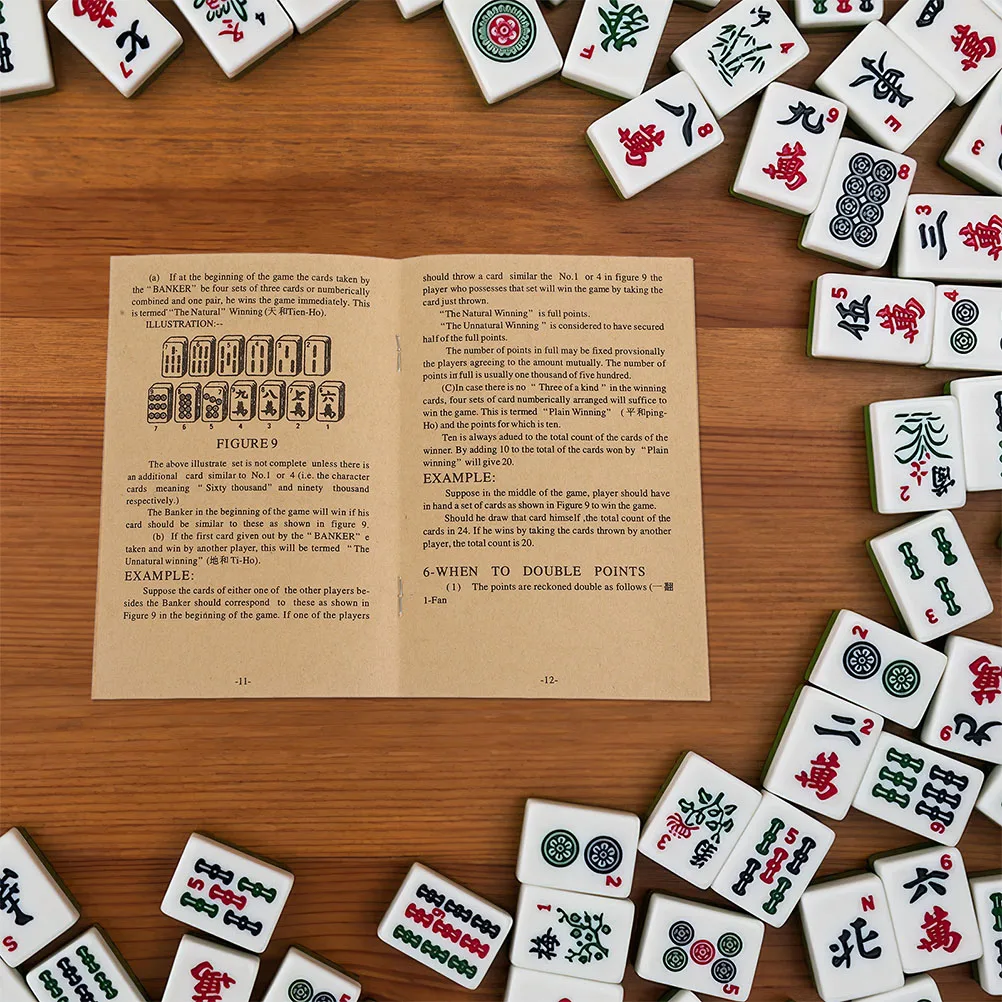 

3pcs Mahjong Learning Guidebook For Beginners Detailed Rules Strategy Instructions Portable Manual Practice Exercises Chinese