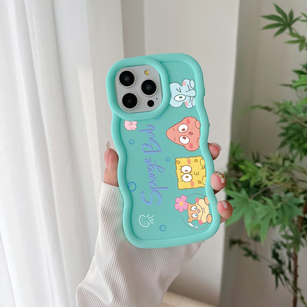 Cartoon S-SpongeBobs Friends Phone Case for OPPO A7 A9 A15 A16K A17 A31 A38 A53 A54 A55 A57 A58 A74 A76 A79 A92 A98 4G 5G Cover