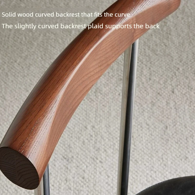 Bauhaus Style Dining Chair Household Restaurant Seat Ergonomic Backrest Desk Chair Modern Study Office Side Chair for Home view 5