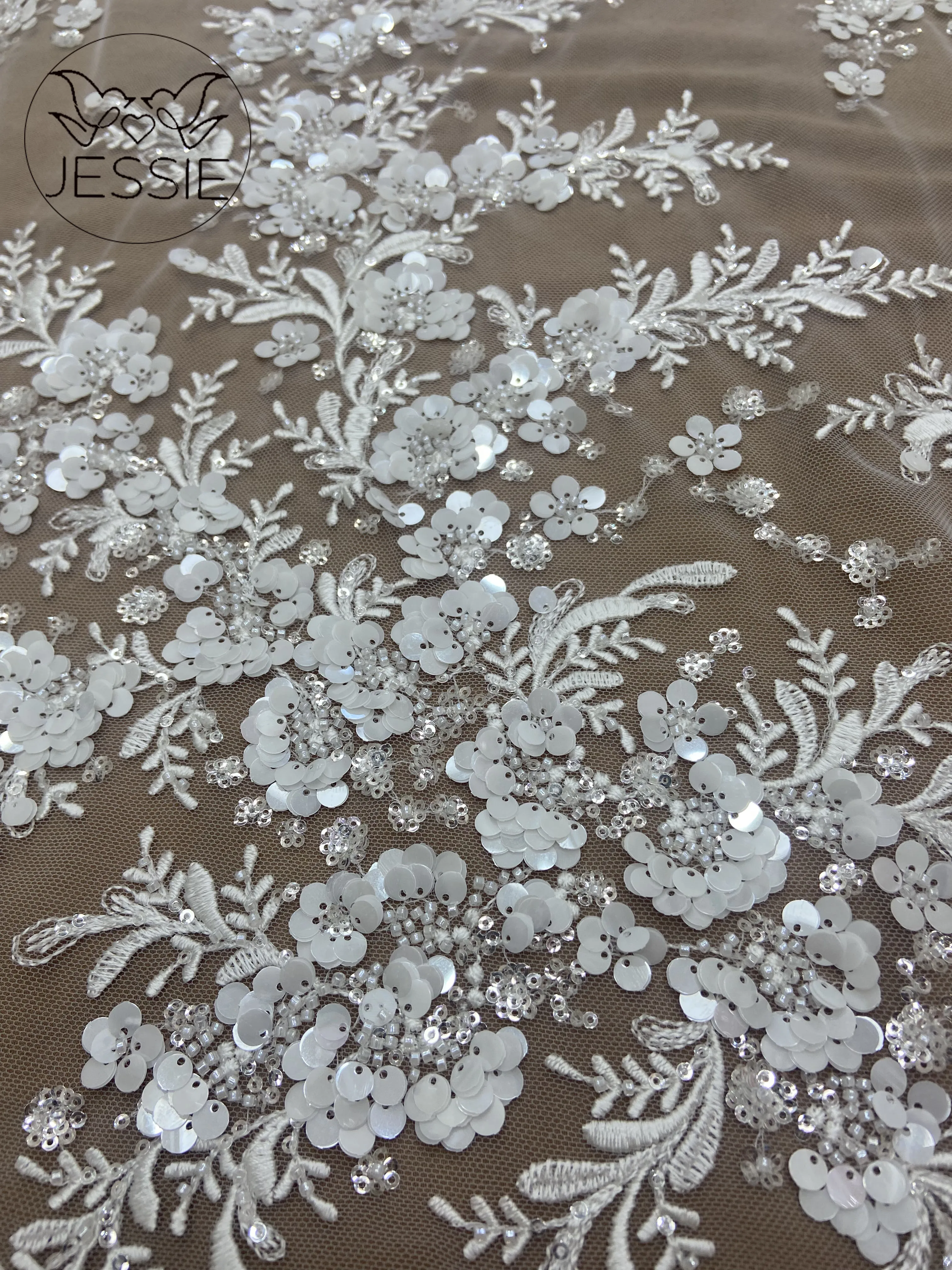 

2023 White High Quality French Tulle Sequins Lace With Beaded Fabric African Lace Fabric 5 Yards For Nigeria Wedding Dress