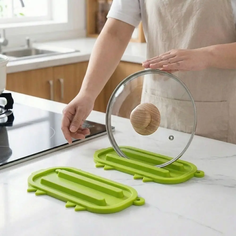 

Non-Slip Pot Lid Storage Mat Heat Resistant Flexible Countertop Drain Pad Hanging Waterproof Cutting Board Placement Mat