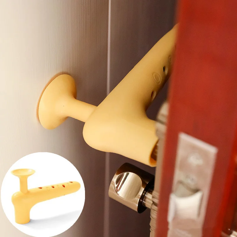 Silicone Room Door Handle Stopper wall protector Anti-collision pad child safety door Knob Cover Sleeve Glove Home Accessories