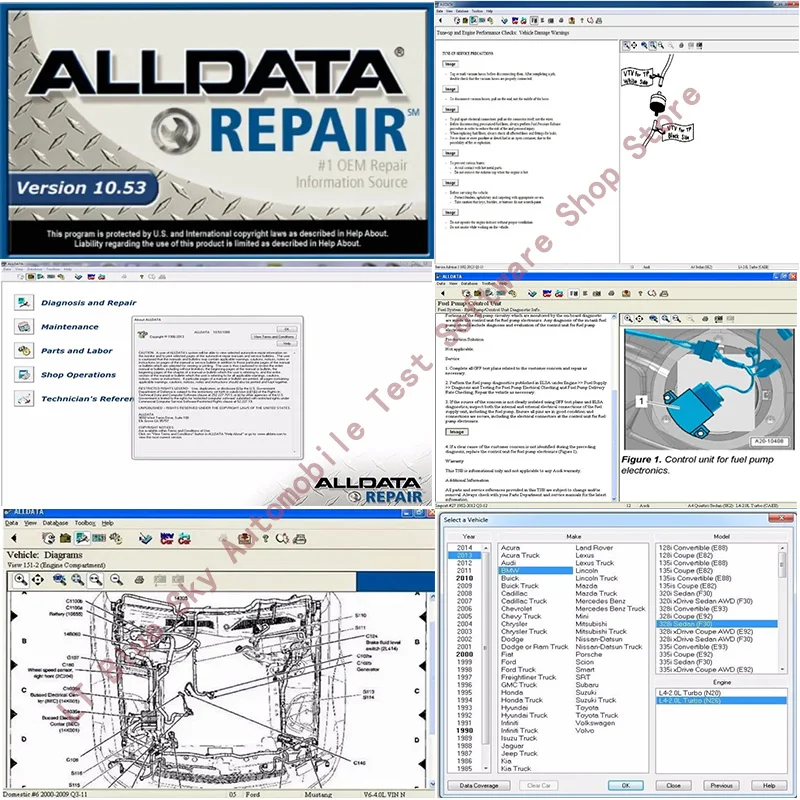 Hot alldata 10.53 Car Software mitchell ultramate 2023.07 auto repair alldata software All data car software with Wiring diagram