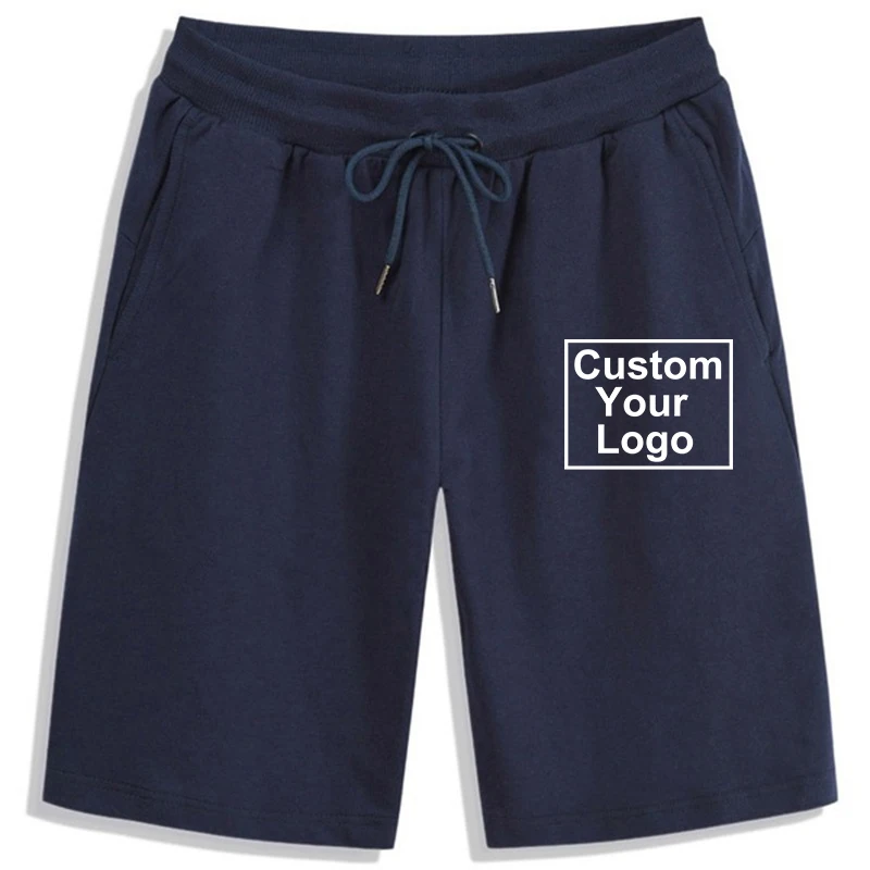 Customized logo Mens Sports Pocket Solid Drawstring Board  Beach Short Pants Shorts Summer Thin Trousers Pocket Loose Sweatpants