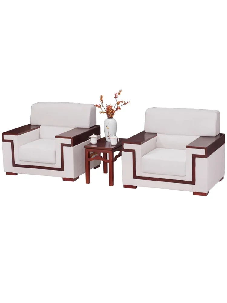 

Sofa Business Negotiation Meeting Guest Single Seat Tea Table Combination Chinese Fabric Office Sofa