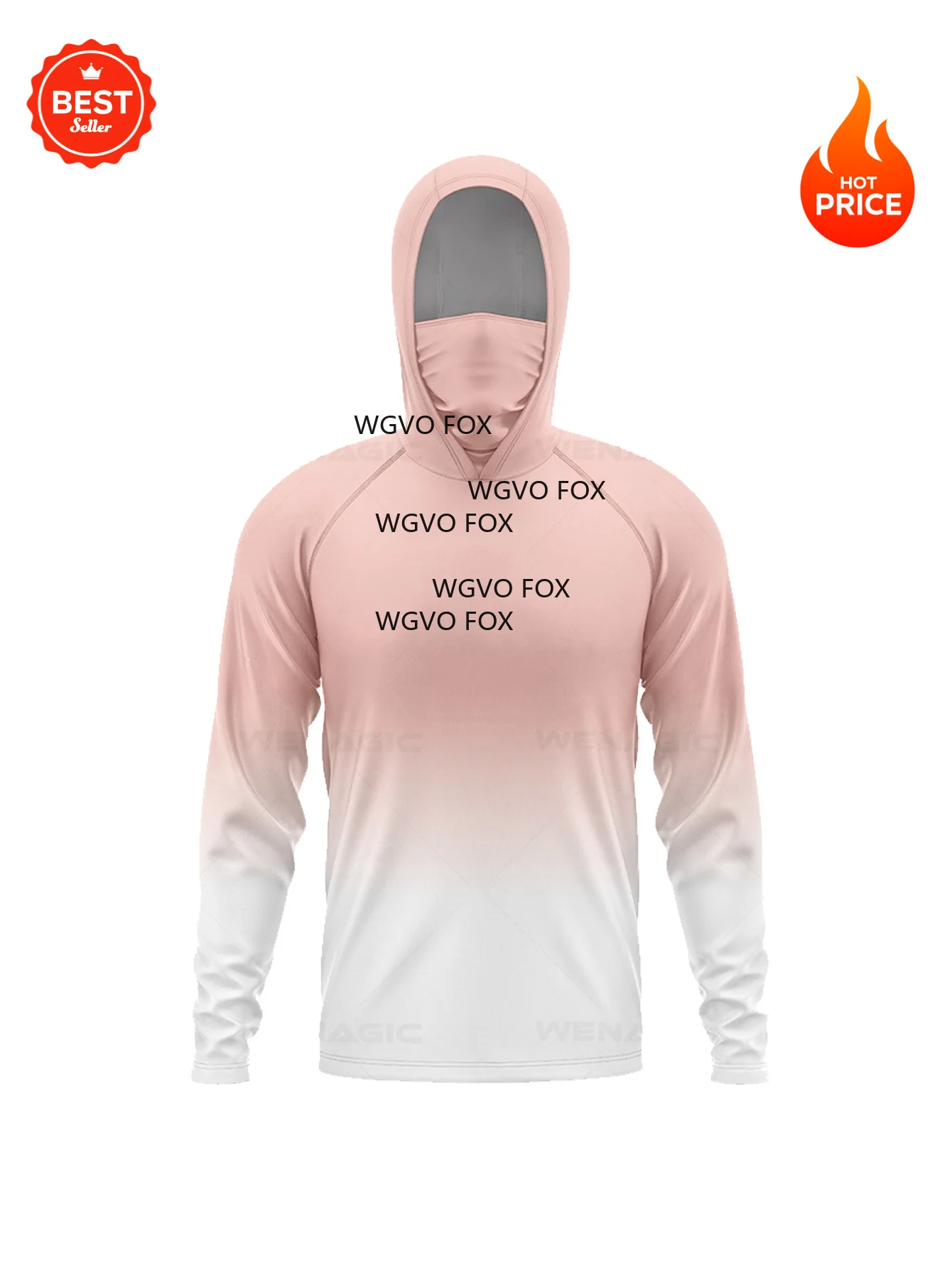 

Fishing Hoodie Shirts with Mask UV Protection Fishing Clothing Men's Long Sleeve Hiking sportswear T-shirts