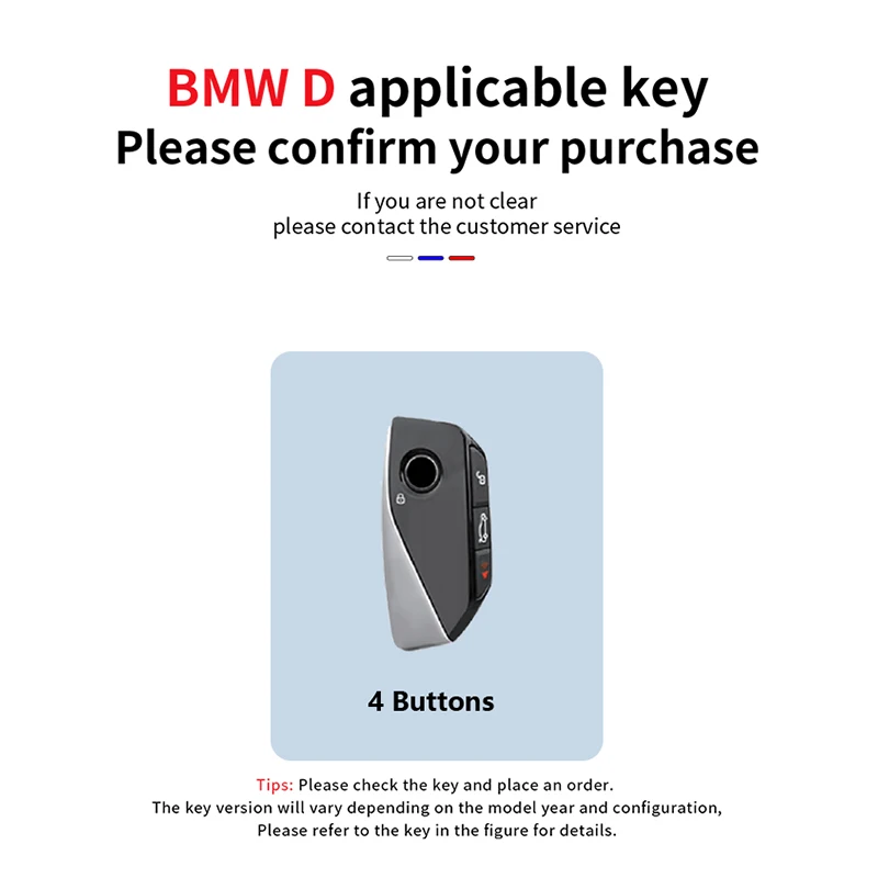 Alloy Car Key Case Cover Shell Fob For BMW i7 X7 G07 LCI iX I20 X1 U11 7 Series G70 G09 XM U06 G81 M3 2023 Protector Keyless