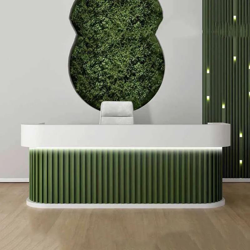Display Vintage Reception Counters Luxury Brown Classic Best Front Desk Reception Beauty Salon Empfangstresen Office Furniture