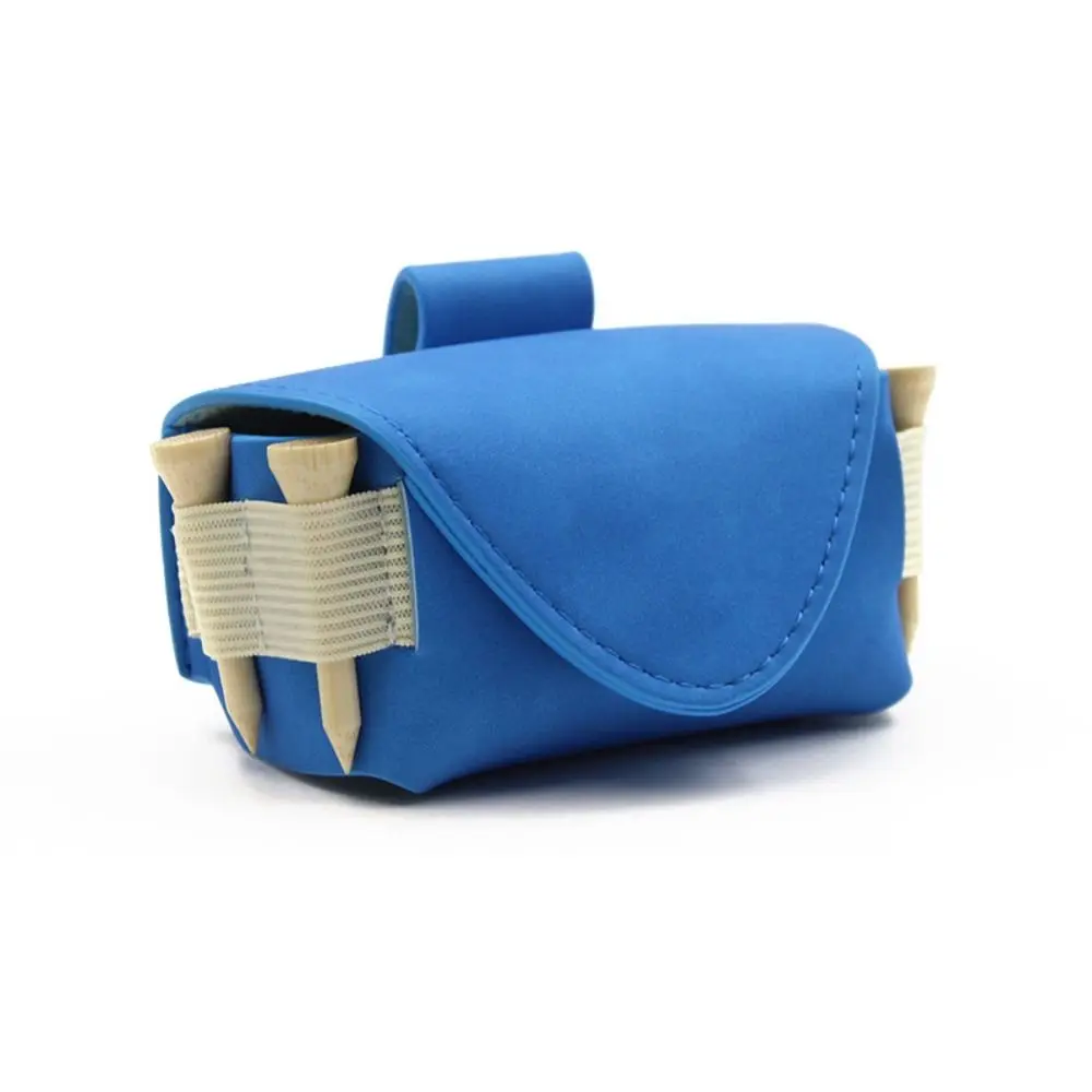 Magnetic Buckle Golf Ball Waist Bag Waterproof PU Leather Golf Belt Bag 2 Balls Mini Golf Ball Container Outdoor Activities