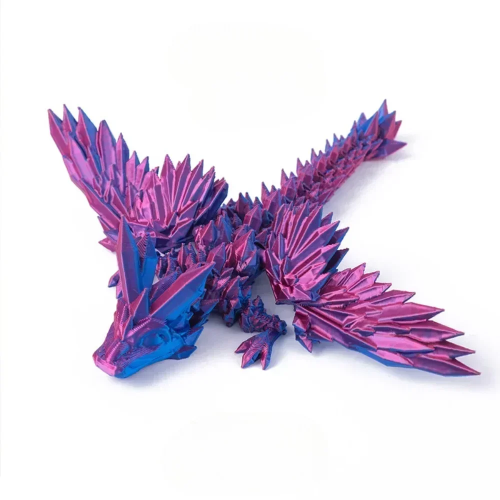 

Hot Printed 3D Gem Wing Crystal Fidget Toy Rotatable Articulated Dragon Ideal Gift for Kids with ADHD Perfect for Birthday