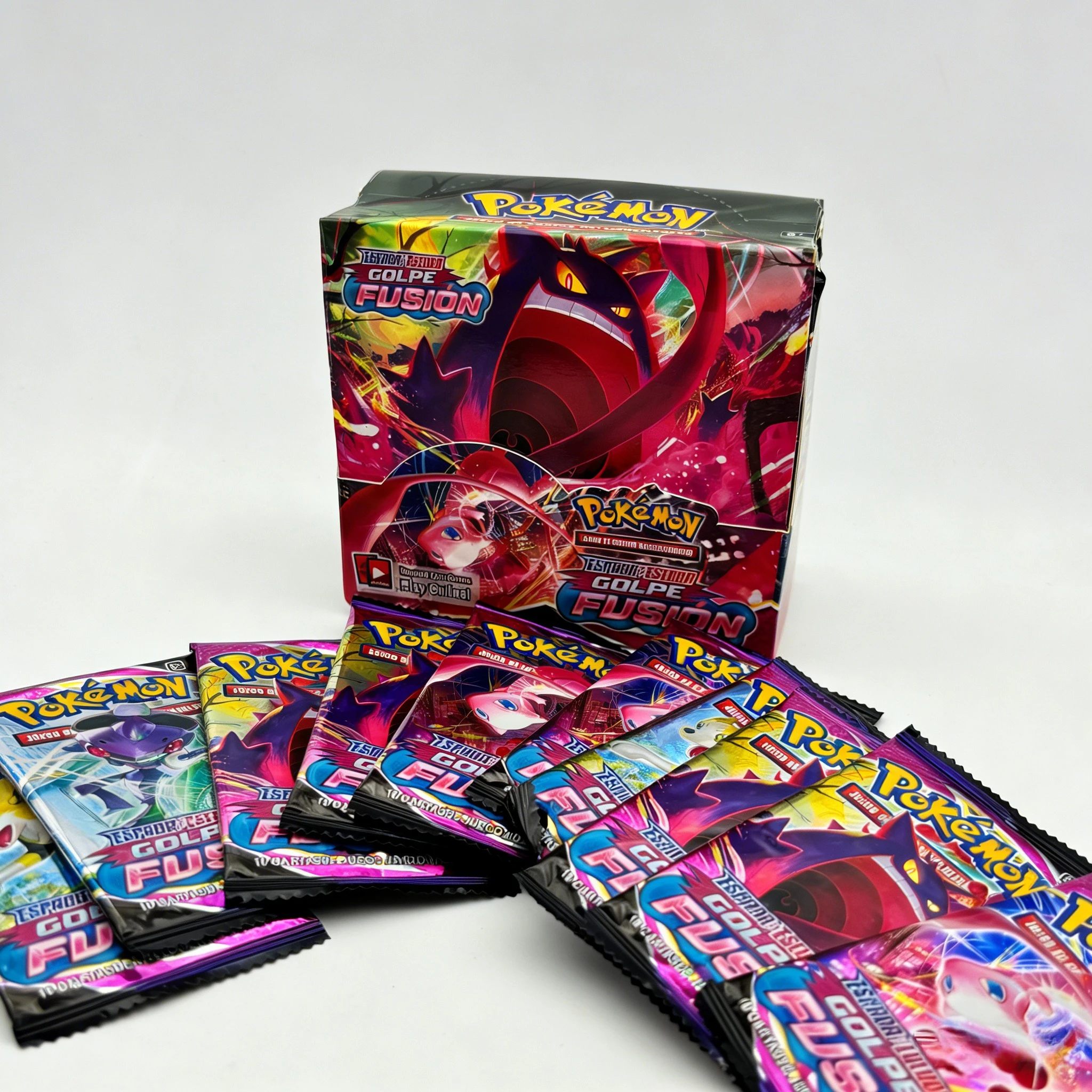 60 Stück Caja Refuerzo de Cartas Golpe de Fusion No Oficial, 36 Packungen, Spanische Version, Sammelkartenspiel für Kinder