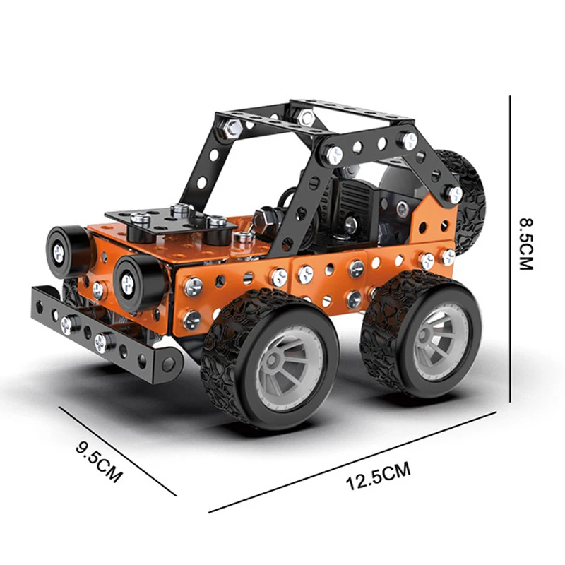 Elicottero per auto in metallo Puzzle 3D giocattoli educativi per bambini giocattoli per la costruzione di dadi a vite divertenti bambini giocattolo artigianale Set di mattoni per ragazzi