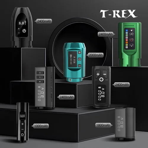 Imagen 2 del producto T-Rex-máquina de tatuaje inalámbrica, pluma, batería adicional para tatuaje, fuente de alimentación portátil, accesorios profesionales para equipos de tatuaje