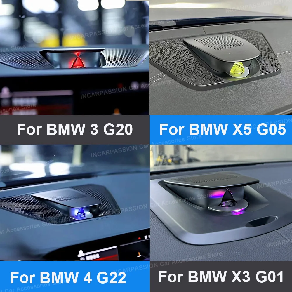 LED Motorized Lifting Center Speaker Ambient Light For BMW G20 G22 G08 G01 X3 G02 X4 G05 X5 G06 X6 G07 X7 Glow Horn Audio Cover