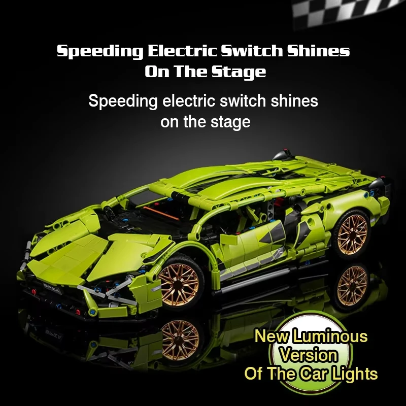 Nieuwe 1280 Stuks Technische Bouwstenen Racewagen Model Afstandsbediening Elektrische RC Auto Versie Optioneel Constructie Speelgoed Voor Jongen