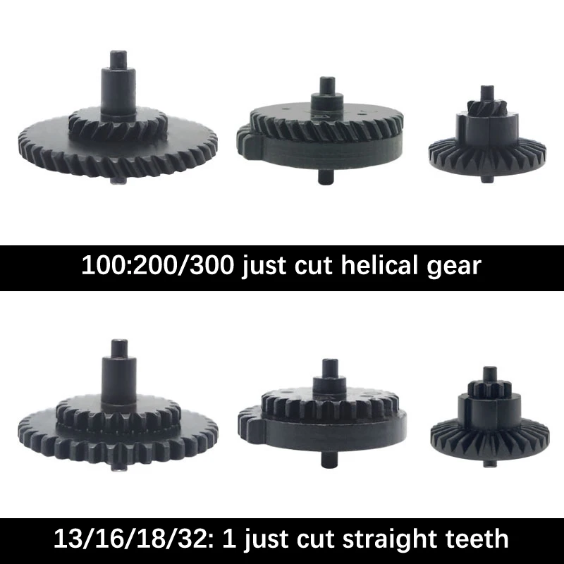 Tactical Gear Set CNC Steel Cut SHS Gear Set Helical Reinforce Torque High Speed Gear for Ver.2 /3 AEG EBB Gearbox Airsoft