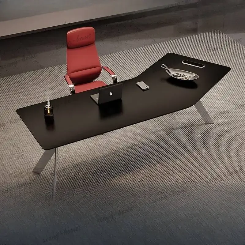 FG Wooden Strong Executive Office Desk Black Desktop Cheap Modern Executive Office Desk Luxury Study Tisch Small Spaces Furnitur