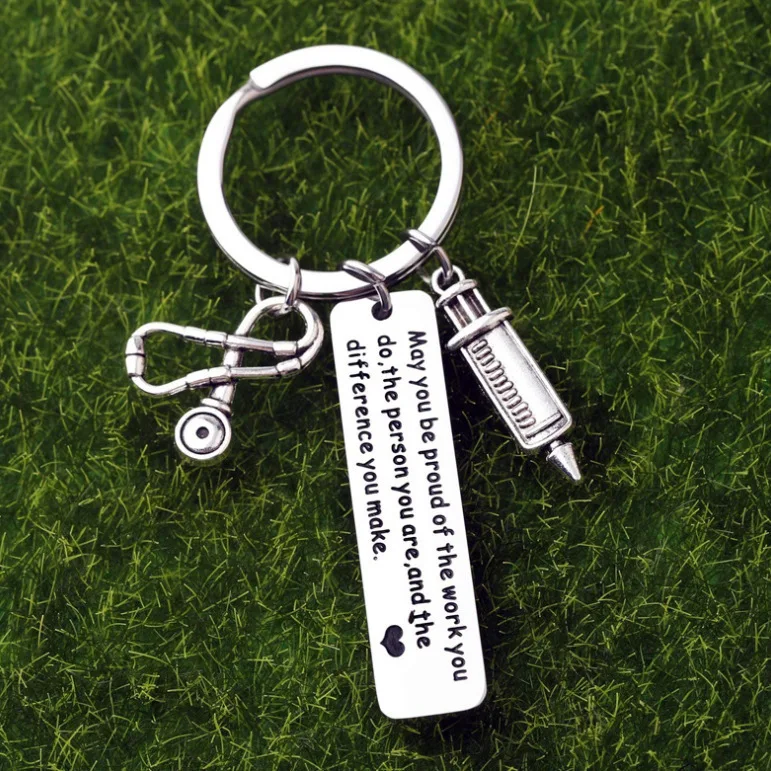 Hot Sell Stainless Steel Nurse Gifts For Women Keychains Nurses Week Gifts Nursing Graduation Gift Nurse Practitioner Gifts
