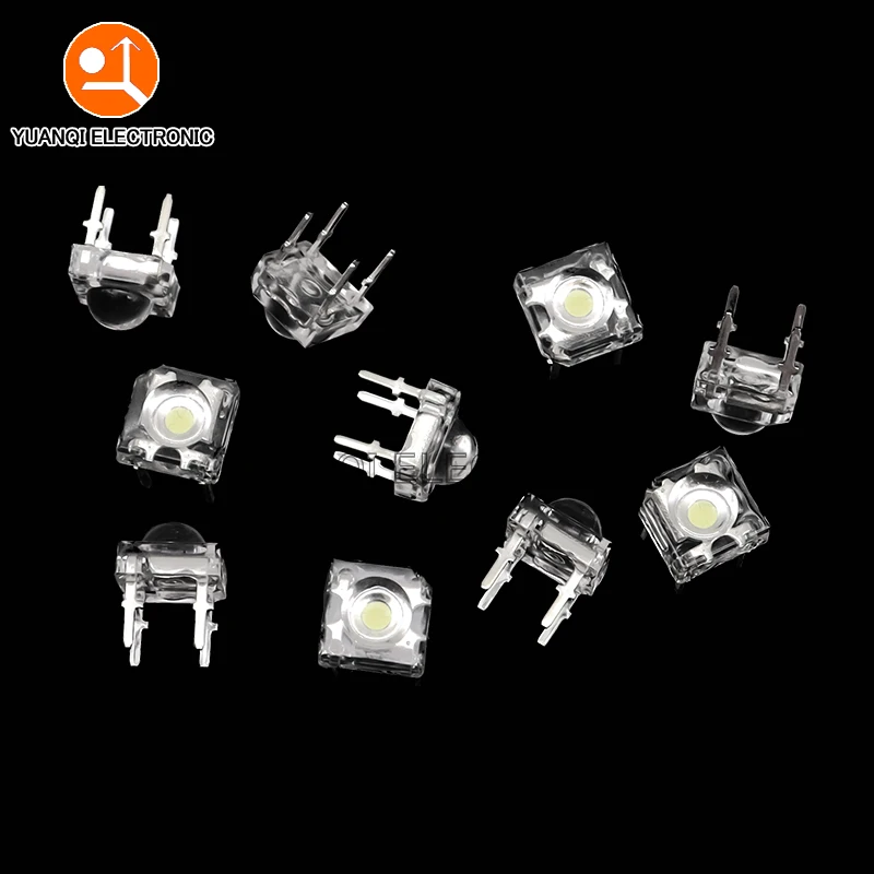 10pcs 5mm F5 Piranha LED White Red Green Yellow Amber Warm White Clear 5mm LED Light Emitting Diode 4-pins Diodes Brightness