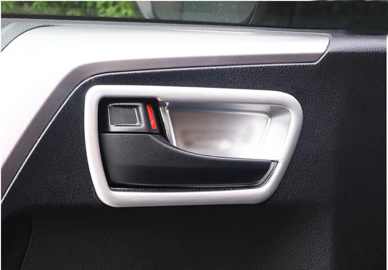 For Toyota RAV4 Rav 4 Car Door Inner Bowl Sticker interior moulding  2013 2014 2015 2016  2017 2018 4pcs/lot car accessories