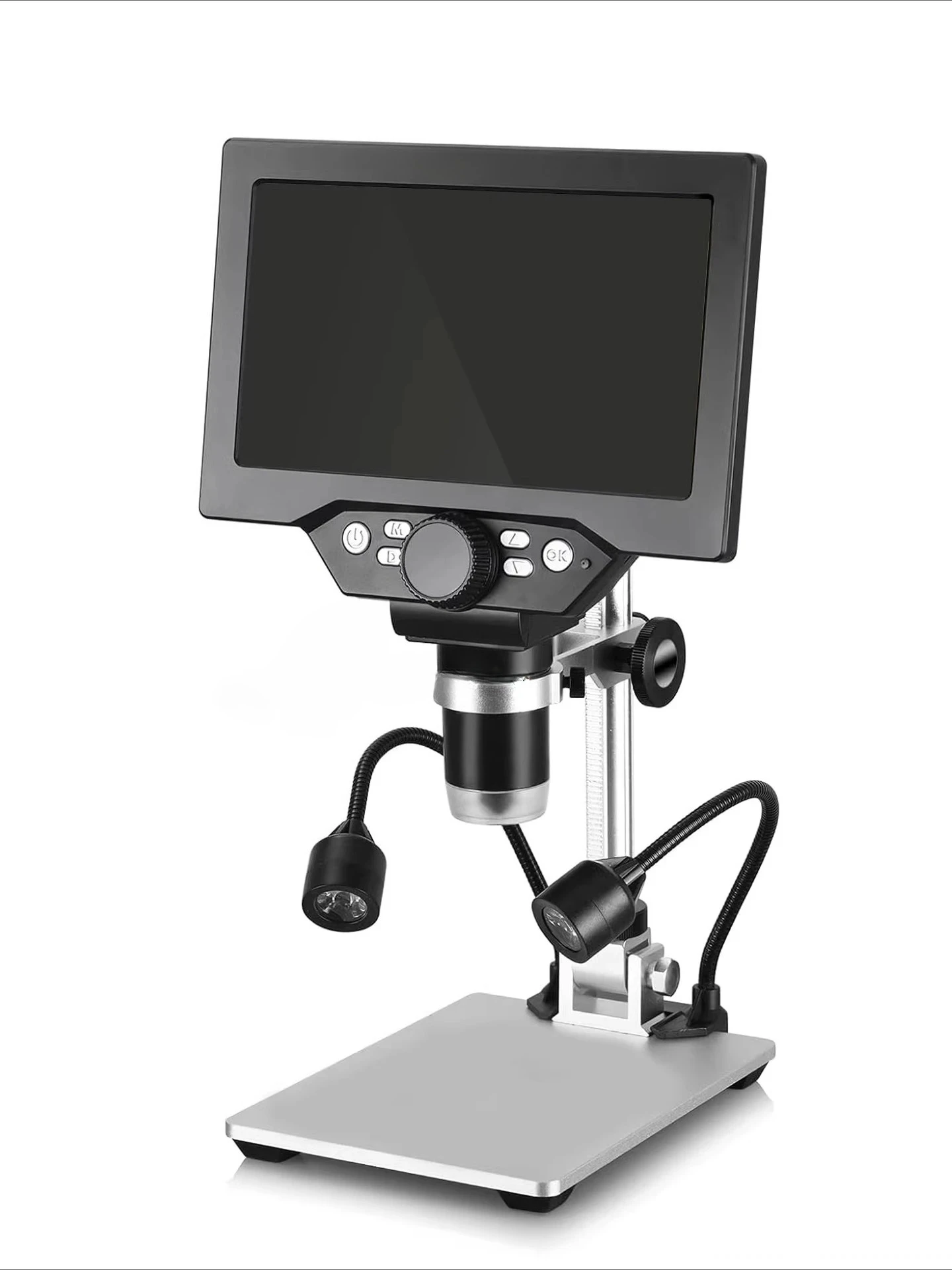 7 Inch 24MP Industrial Digital Microscope 1200X With Measurement For PCB Soldering Phone Watch Repair
