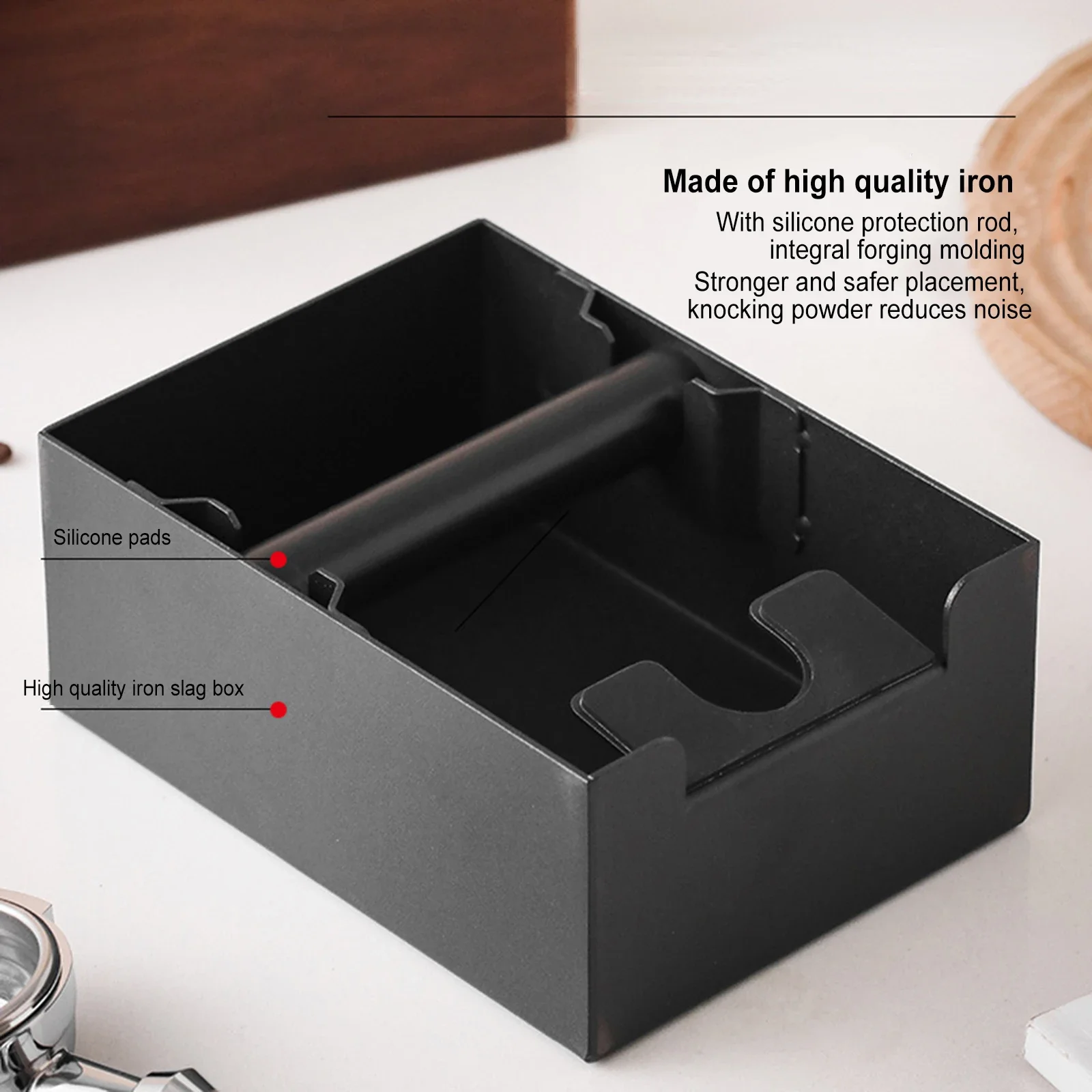 Espresso Coffee Knock Box Removable Solid Wood Slag Bucket Coffee Residue Bucket Coffee Tools Slag Box Home Use Bar Tools