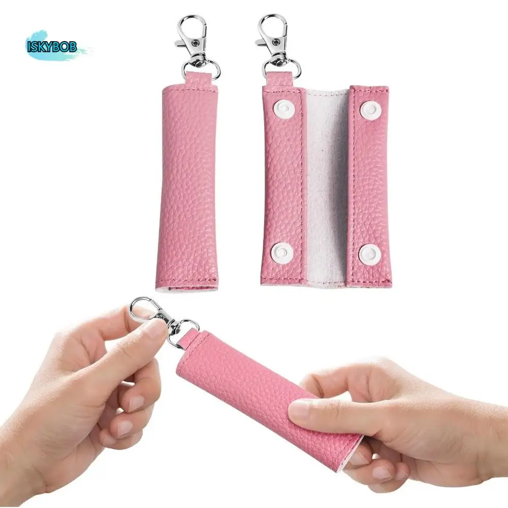 الكورية نمط محفظة نسائية للعملات المعدنية المفاتيح سماعة كابل الليتشي خطوط نمط بو الجلود قلادة محفظة صغيرة سماعة حقيبة #1