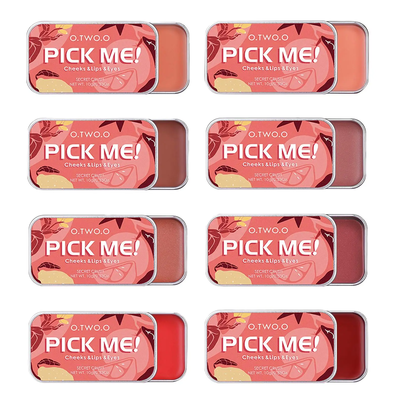 Tavolozza riparatrice per rossetto 3 in 1, ombretto, fard, crema Rouge