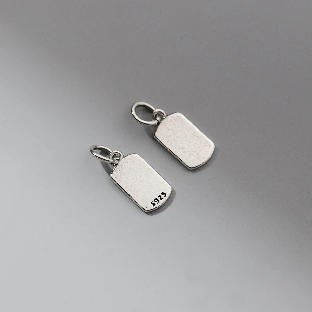 1pc/Lot 925 Sterling Silver Simple Square Antique Charms 13.5x7mm Necklace Bracelets Ring Pendants DIY Jewelry Accessories